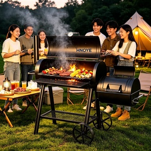 <span class=keywords><strong>Barbecue</strong></span> coréen au charbon de bois avec fumoir et hauteur réglable pour utilisation sur table ou en extérieur - Product Image 5
