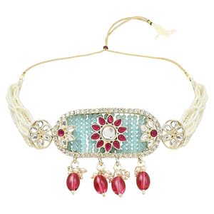 Vintage Flower Design Alloy Jewelry Set Gold Plated Crystal Rhinestone Necklace <b>Earrings</b> Women's Wedding Party Gift - Product Image 4