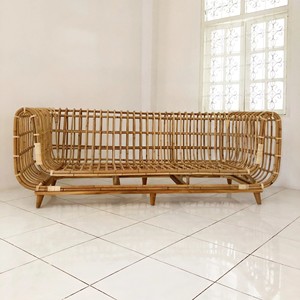 Natural <b>rattan</b> <b>sofa</b> cheap price handcrafted lounge chair top quality living room bench <b>sofas</b> - Product Image 4