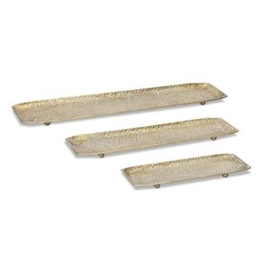 Oval Metal <b>Serving</b> Plate With Wooden Handles Handmade Hammered <b>Gold</b> Finish Glam Decorative Dish - Product Image 5