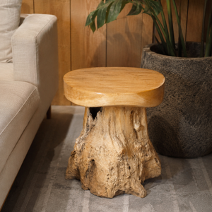 Taburete de Raíz de Teca ARTERRA Premium Hecho a Mano - Otomana de Diseño Rústico, Duradera y Ecológica para Hotel, Apartamento, Almacén - Product Image 3