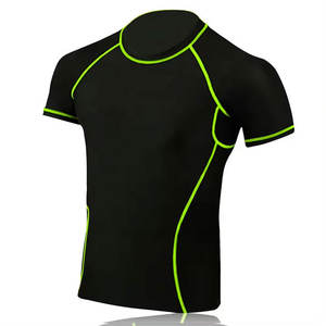 Combinaison de course décontractée pour hommes, vêtements de fitness, shorts de sport, collants à séchage rapide, vêtements de sport d'entraînement à manches courtes - Product Image 1