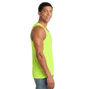 Wholesale Custom Gym <b>Stringer</b> Tank Top Men Bodybuilding Muscle <b>Vest</b> With Low Cut Sides s Neon Green Sleeveless Tank Top - Product Image 3