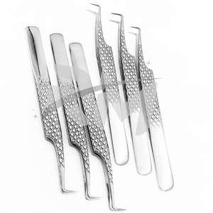 Pince à épiler pour extensions de cils RMI de haute qualité, en acier inoxydable, durable, logo personnalisable, poignée diamantée lisse, modèle 10 mm - Product Image 6