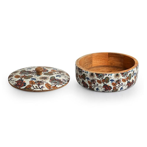 Tazón de Madera de Mango Pulida, Ecológico, Desechable, para Niños y Mascotas, Decorativo, FAIZA CRAFT FC-888, Logotipo Personalizado - Product Image 5