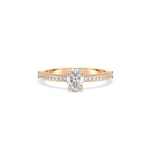 Bague solitaire REYES de haute qualité avec diamant ovale de 1,41 carat cultivé en laboratoire, en or massif 14 carats, diamant HPHT CVD, bagues de fiançailles - Product Image 2