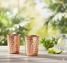 Gobelet en verre de cuivre, vaisselle professionnelle, tasse à eau ayurvédique, fournisseur en gros pour l'exportation, Inde - Product Image 3