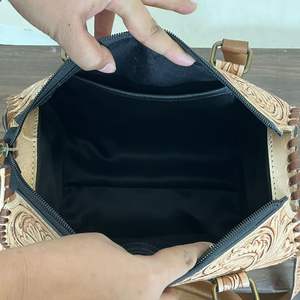 Bolso Grande de Cuero Genuino Estilo Western, Hecho a Mano con Diseño Floral, Bolso de Lujo para Mujer - Product Image 6