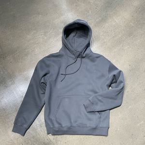 Sweat-shirt à capuche pour homme, couleur unie, en molleton de coton, coupe décontractée oversize, idéal pour l'automne, avec poches, tricoté, imprimé personnalisé - Product Image 2