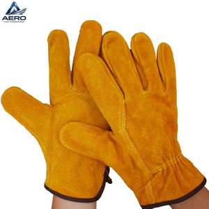 Best Seller Abrasion-Resistant Hand Protection for Heavy Labor General Maintenance Classic Quality Yellow Leather Work <b>Gloves</b> - Product Image 1