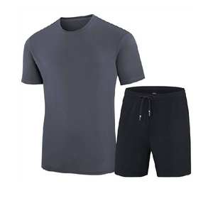 Ensemble de vêtements d'été pour hommes, ensemble de sport, t-shirt à manches courtes et shorts, ensemble deux pièces, mode grande taille, style streetwear, ensemble en coton - Product Image 5