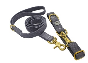 Collier pour chien en toile fait main avec boucle de fixation pour laisse et décoration en rubans - Product Image 4