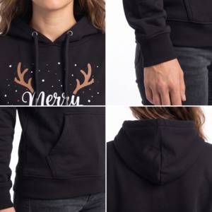 Merry Christmas Graphic Print Pullover Hoodie Unisex Hooded Sweatshirt Casual Winter Streetwear Custom Wholesale - Product Image 5