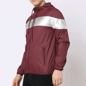 Chaquetas Impermeables para Hombre, Diseño OEM, Color Marrón con Panel Gris, Estilo con Cremallera, Chaquetas Cortavientos con Capucha, Alta Calidad - Product Image 4