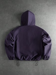 Sudaderas con capucha tipo anorak personalizadas para pedidos al por mayor, tela tejida personalizada, estampado reflectante, impermeables, OEM, ropa urbana, marca privada, MOQ bajo - Product Image 4