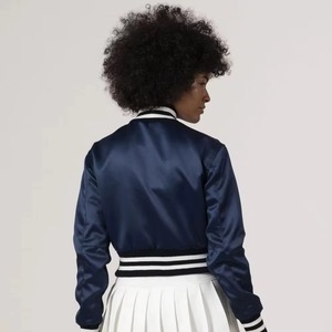 Women Letterman Varsity Jacket Custom Baseball College Coat Wool Blend Fashion Outerwear OEM ODM Sample Service - Product Image 3