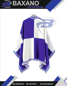 Zeta Phi Beta ZPB Sorority Women’s White & Blue Cape Shawl Cardigan Casual Striped Open Front Cape Shawl Daily Wear <b>Square</b> <b>Scarf</b> - Product Image 6
