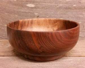 Tazón de madera pulido para cocina, vajilla para desayuno, aperitivos, sopa, ensalada, comedor y fiestas. - Product Image 6