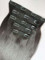 Extensions de cheveux naturels à clipser à prix abordable, qualité 12A, double épaisseur, Remy vierge, ondulation naturelle, 30 pouces (longueur étirée)