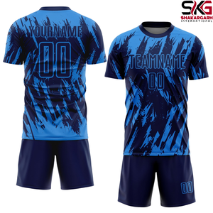 Conjunto de Uniforme de Fútbol Sublimado Personalizado, Transpirable, de Secado Rápido, Manga Corta, con Nombre del Equipo y Logotipo, Unisex - Product Image 1