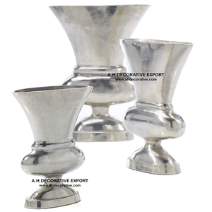 Jarrón Metálico Plateado Estilo Rústico Industrial para Centro de Mesa, Florero Decorativo para Hoteles y Restaurantes - Product Image 5