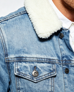 Men's Slim Fit Denim Jacket Vintage Casual <b>Stand</b> Collar Regular Sleeve Solid Color 100% Cotton Winter Wear Breathable Waterproof - Product Image 4