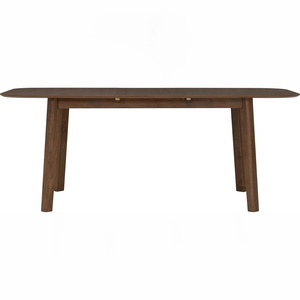 Mesa de comedor rectangular grande de madera de caucho maciza de alta calidad, lista para enviar, con capacidad para 6-8 personas, de Malasia. - Product Image 2