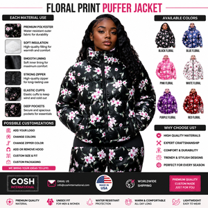 Cosh International Custom Winter Puffer <b>Jacket</b> High Quality Cold Weather Puffer <b>jacket</b> for Women OEM ODM - Product Image 5