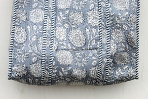 Bolso de Mano de Viaje Acolchado de Tela de Algodón para Mujer, Bolso de Compras de Verano - Product Image 3