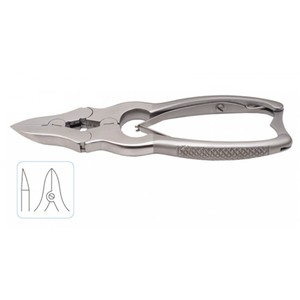Coupe-ongles professionnel personnalisé en acier inoxydable à double action, coupe-ongles épais de luxe pour pédicure, ouverture large en métal - Product Image 5