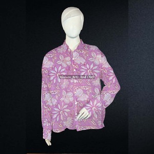 Designed Indian Tunic Cotton <b>Shirt</b> Floral Print Breathable <b>Long</b> Sleeve <b>Women</b> Wear Bohemian Style Party Wear India Pakistan - Product Image 2