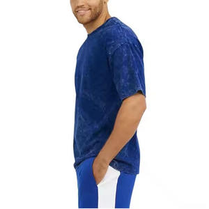 Camiseta de Algodón Tie Dye para Hombre, Manga Corta, Cuello Redondo, Casual, Color Sólido, Tejido de Punto, Corte Regular, Diseño Liso - Product Image 4