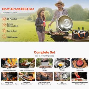 Accessorio per Barbecue all'Aperto Teppanyaki, Utensile per Griglia Piatta per una Cottura Pratica ed Elegante - Product Image 2