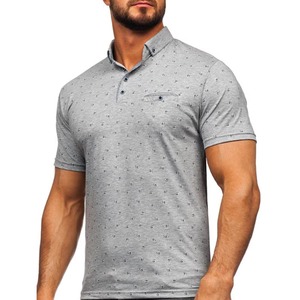 Chemises Polo de Golf, Chemises Polo pour Hommes, Tactiques, Séchage Rapide, Chemises Polo pour Hommes, Anti-Transpiration, Multifonctionnelles, Col Rond, Fitness Gris - Product Image 1