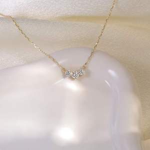 สร้อยคอเพชรเพาะเลี้ยงเคลือบทองคำ 14K พรีเมียม 1 กะรัต ทรงมาร์คีส์ E VVS รับรองโดย IGI ความยาว 16 นิ้ว เหมาะสำหรับเป็นของขวัญวันเกิด - Product Image 6