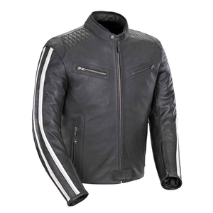 Men's <b>Jacket</b> Winter Slim Fit Casual Biker Cow Skin Stand Collar Thin <b>Canvas</b> Material Waterproof Windbreaker Men Leather <b>Jacket</b> - Product Image 5
