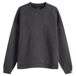 เสื้อสเวตเชิ้ตคอกลมโอเวอร์ไซส์แบบยูนิเซ็กซ์ สีพื้น ผ้าถัก แขนยาว สวมใส่สบายๆ สำหรับฤดูใบไม้ร่วง เนื้อผ้าฝ้ายนุ่มสบาย - Product Image 3