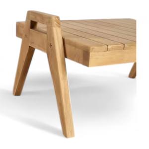 Modern Wooden Teak Stool with <b>bench</b> <b>Seat</b> and Stable Legs for Dining Room Furniture Home Use Midcentury Design - Product Image 3