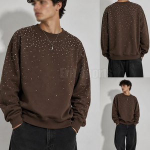 Sudadera Casual de Invierno para Hombre, Ligera y Transpirable, con Pedrería, Color Sólido, Ecológica, de Algodón/Felpa de Alta Calidad - Product Image 6