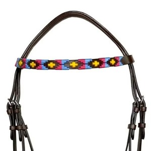 Brida Profesional para Caballo, Cabezada de Cuero Ajustable, Duradera, para Entrenamiento, Cómoda, Equipo Ecuestre para Uso Equino - Product Image 2