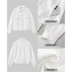 2025 femmes à la mode décontracté en détresse Denim veste boutonné coupe décontractée Western camionneur poche ample lavé Jean veste - Product Image 1