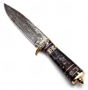 Handcrafted Damascus Steel Utility <b>Craft</b> <b>Tool</b> Multi-Color Resin Handle - Product Image 3