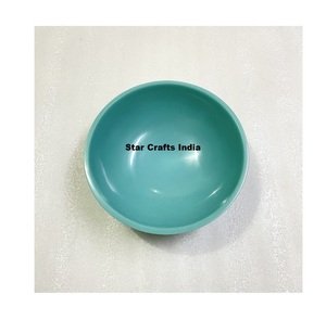 Bol à salade en résine fait main avec texture marbrée Aqua Swirl, bol de décoration pour la maison, utilisé dans les hôtels, restaurants, vaisselle - Product Image 4