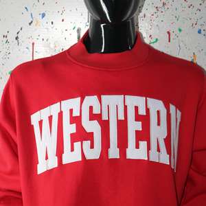 Sudadera WESTERN RED con cuello alto, 100% BLANCA, con apliques bordados, cuello ancho, CLUSH SPORTS - Product Image 5