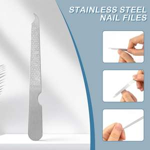 Lima de Uñas Zebra UBI para Pedicura, Doble Cara, Acero Inoxidable, Patrón Recto, Punta Curva Afilada, para Uñas de los Pies, Delgada, Duradera, 5.5 Pulgadas - Product Image 5