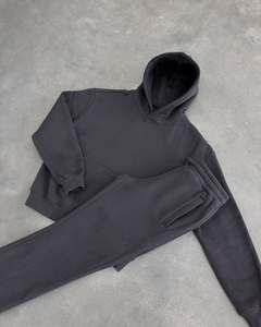 Winter Custom Logo Track Suits French Terry Hoodie Set Mens Blank Heavy Weight <b>Thick</b> <b>Fleece</b> Cotton Oversized Tracksuits for Men - Product Image 6