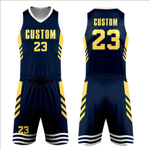 Custom Basketball Jersey Set Brown Blue V-Neck Sleeveless Heat-Transfer Printed Mesh Plaid/Solid Quick Dry Polyester Elastic - Product Image 3