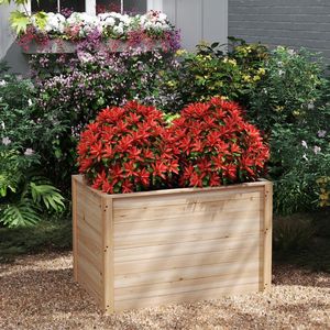 Fioriera Rialzata in Legno con Base Aperta per Giardinaggio Verticale - Product Image 2