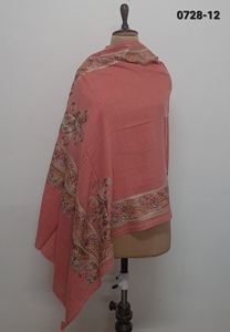 Étoles 100% Laine avec Bordure Brodée Florale sur 4 Côtés - Product Image 4