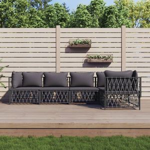 Set Lounge da Giardino Grigio Scuro Antracite - Product Image 1
